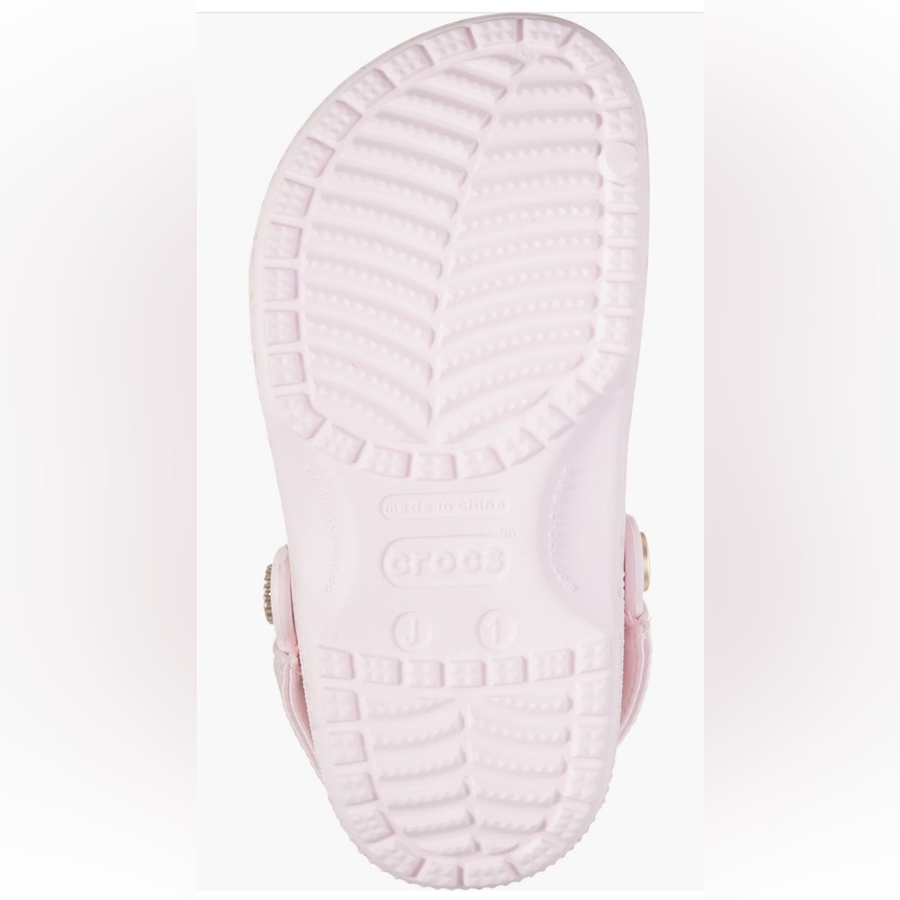 🎀CROCS Kids' x LoveShackFancy Bow Back Classic Clog PINK MILK with Charms🎀 - Picture 5 of 9